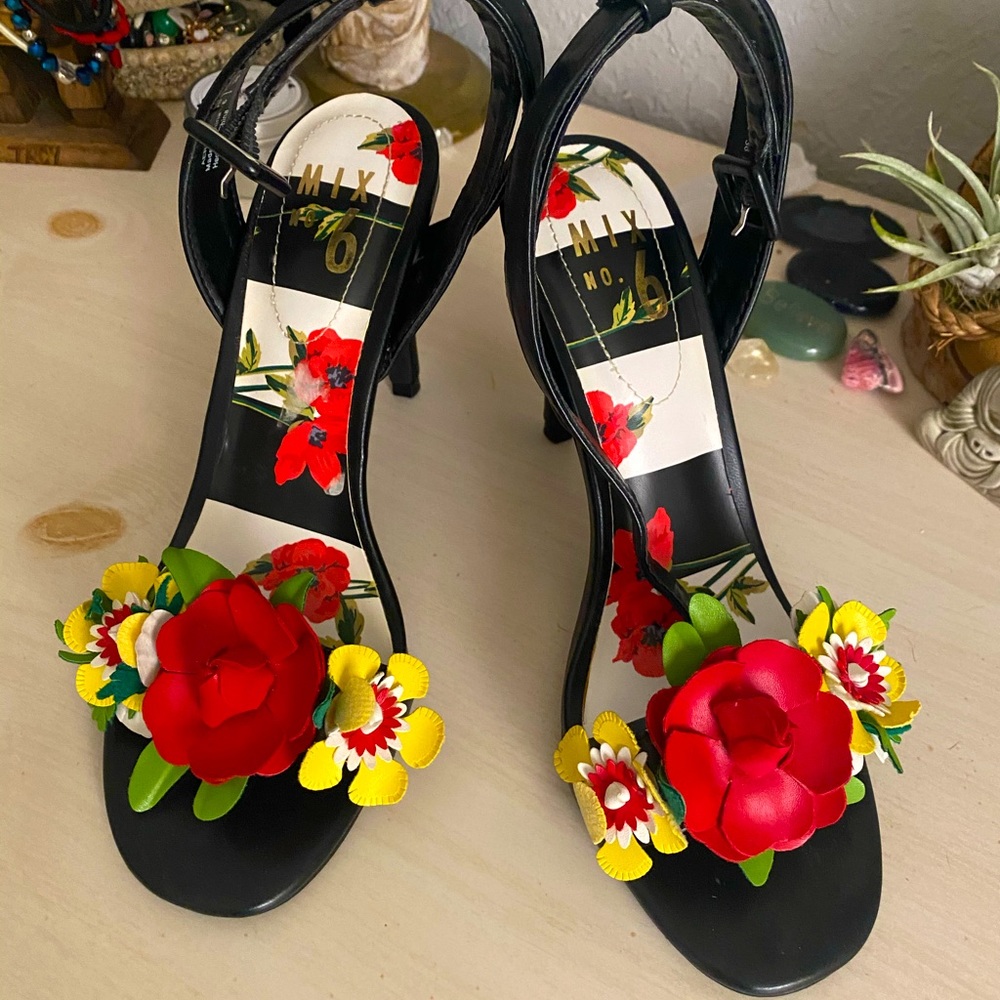 Floral high heels